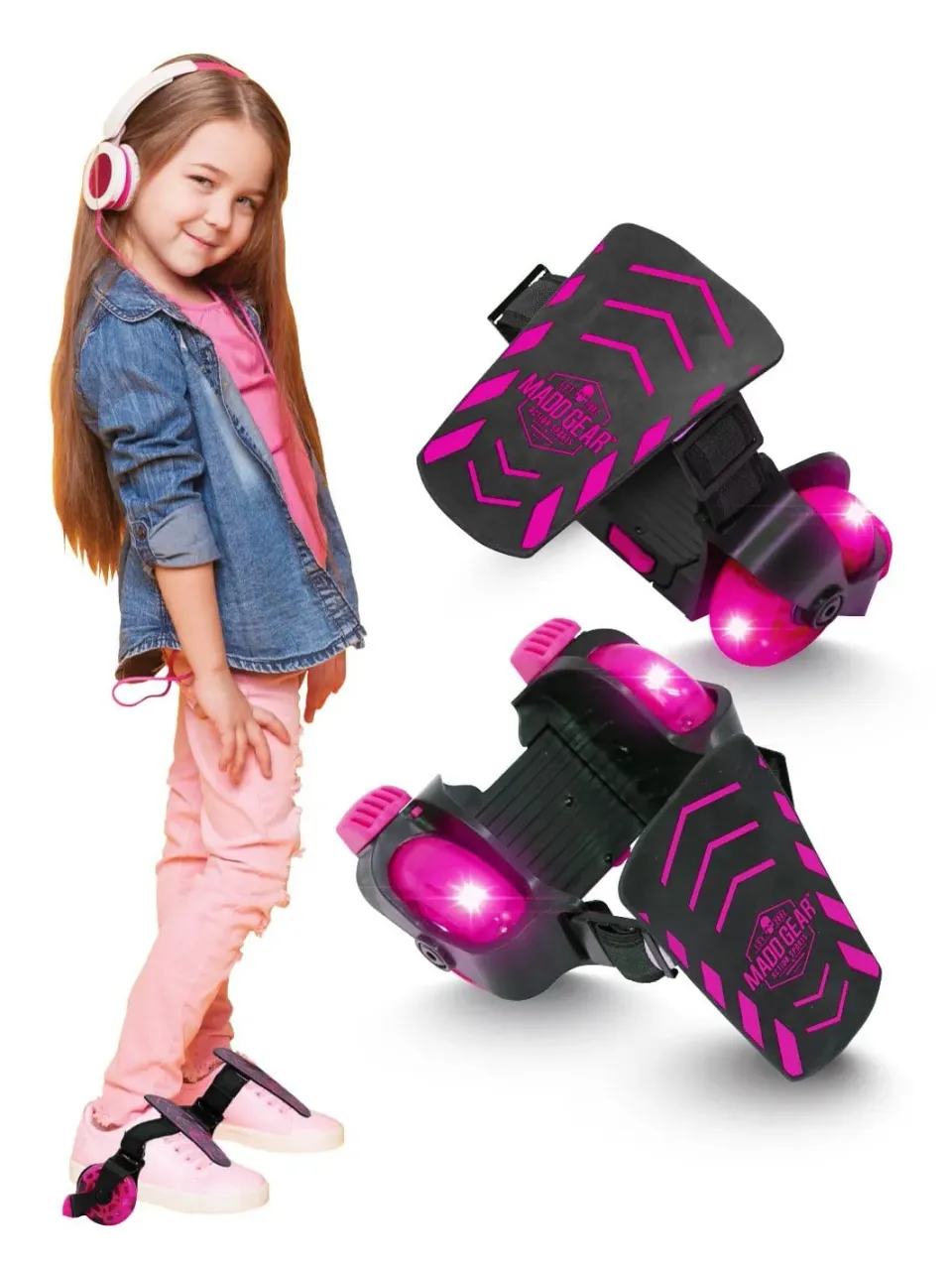 Madd Gear Light-Up rullskor rosa