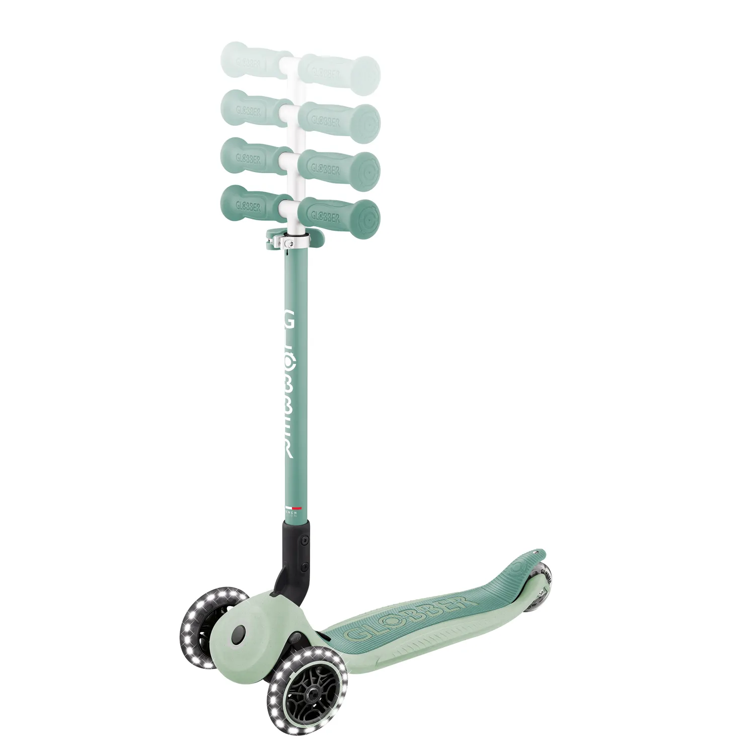 Globber Go-Up Active Lights sparkcykel sunshine