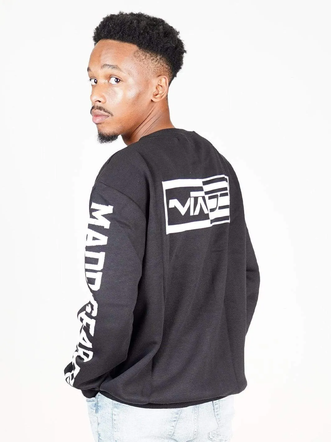 MGP Crew Neck sweatshirt svart bomullsmix