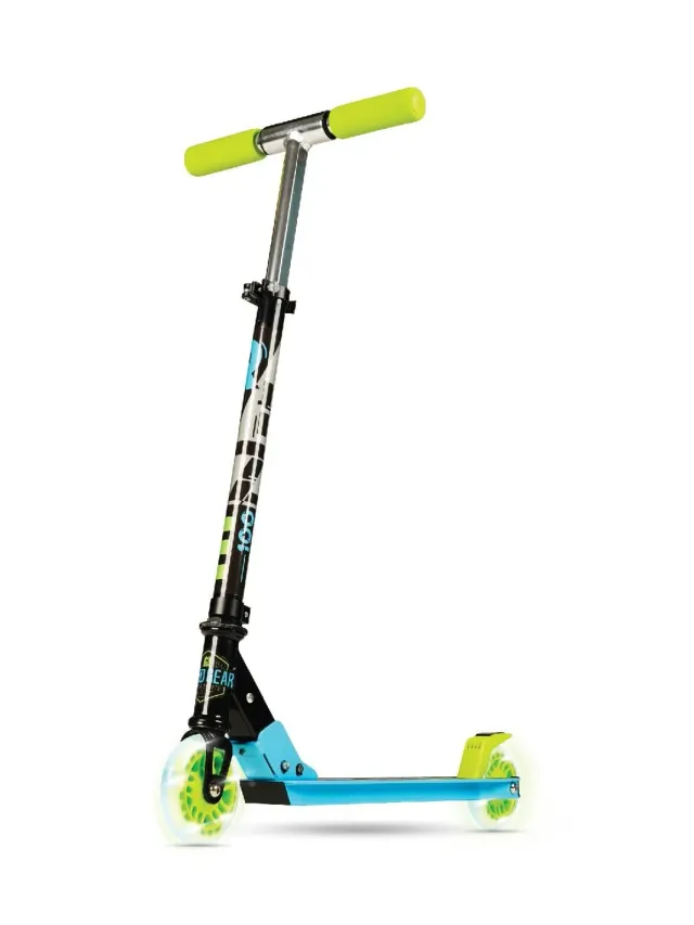 MGP Rize 100 sparkcykel blå grön med lysehjul från 3 år