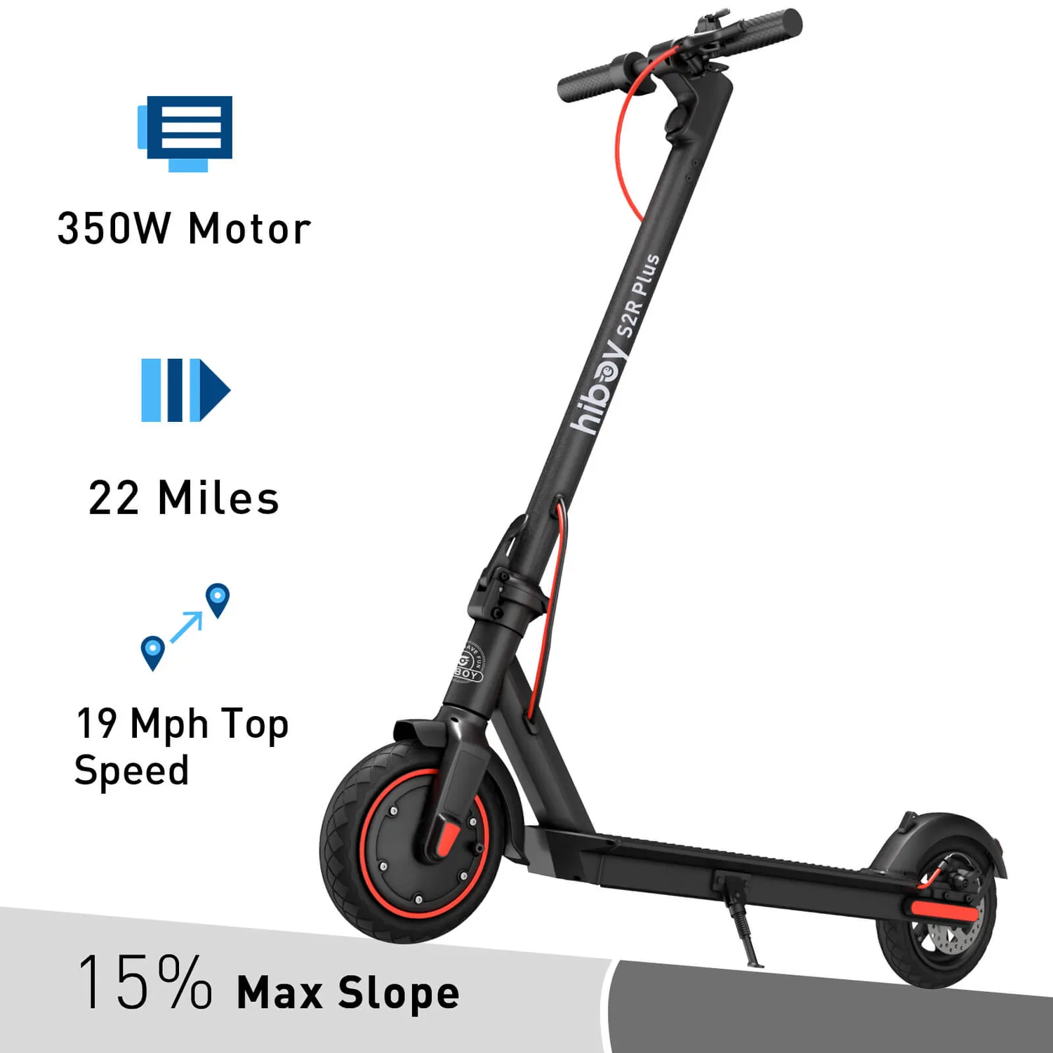 Hiboy S2R Plus elsparkcykel 9 tum löstagbart batteri