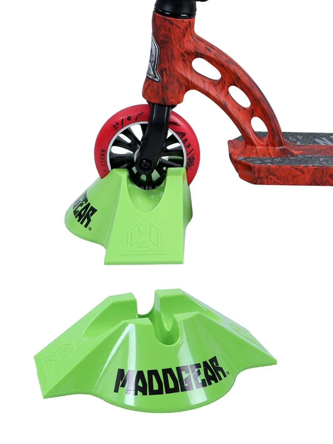 Madd Gear sparkcykelställ 110-120mm grön stabil