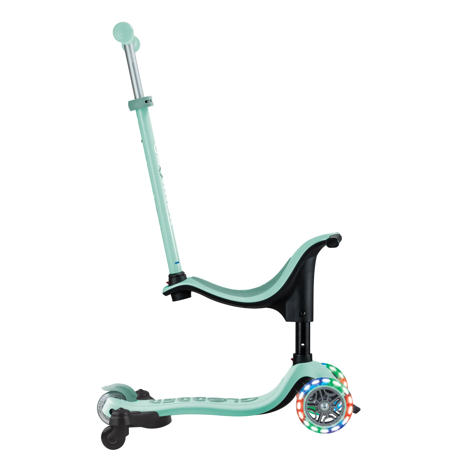 Globber Go-Up Sporty Lights 360 sparkcykel med sits LED
