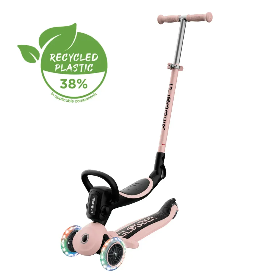 Globber GO-UP Flip Lights sparkcykel 3in1 sadel