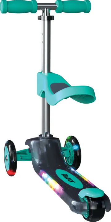 Razor Rollie DLX trehjulig sparkcykel med sits