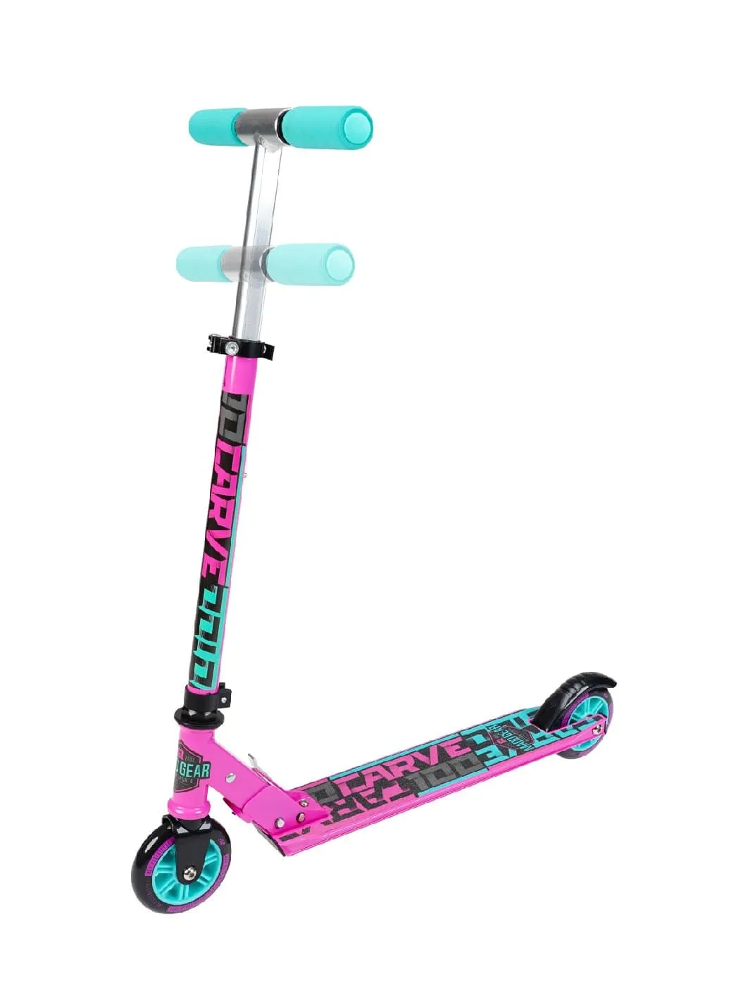 MGP Carve 100 sparkcykel rosa turkos hopfällbar