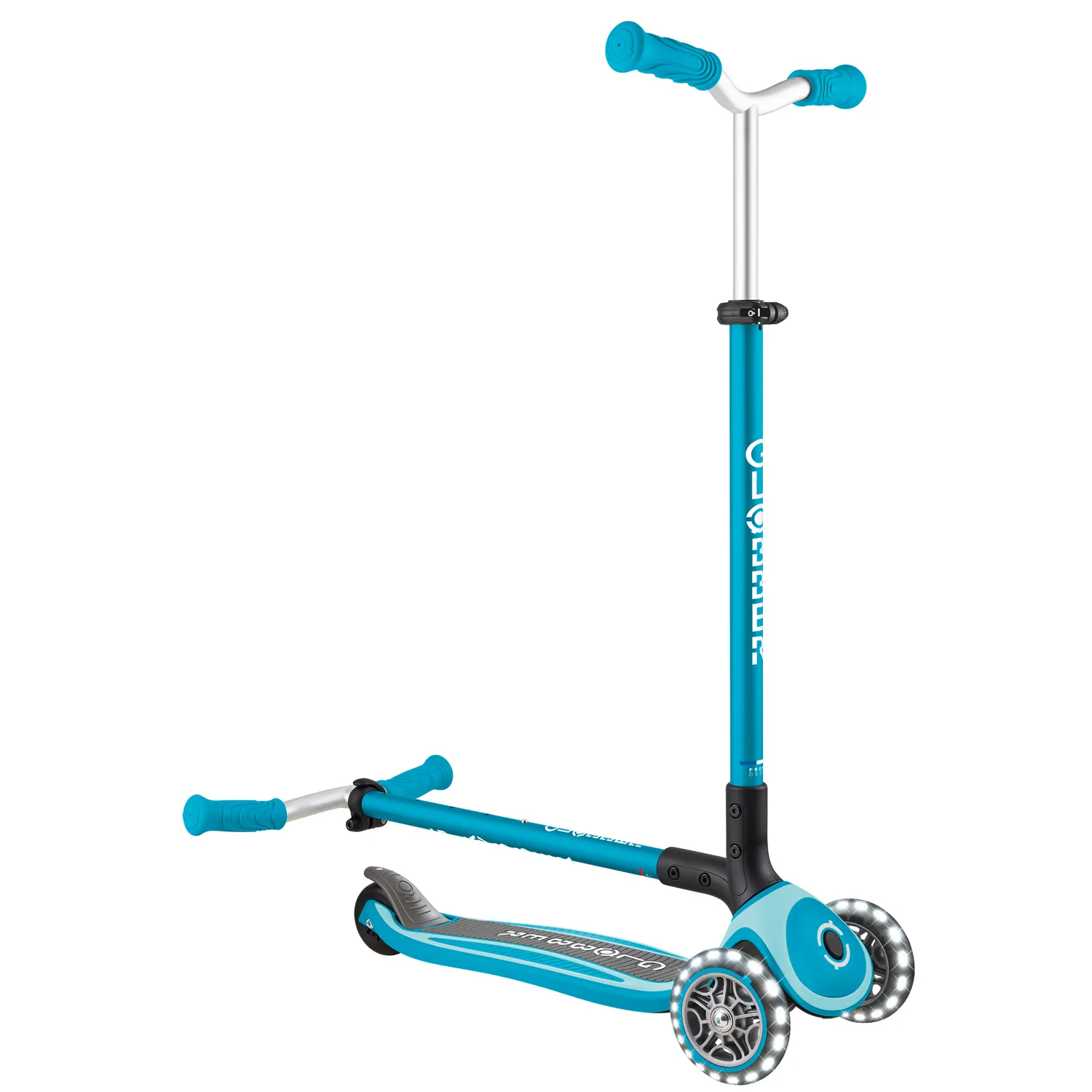 Globber Master Lights sparkcykel bred EVA tonåring