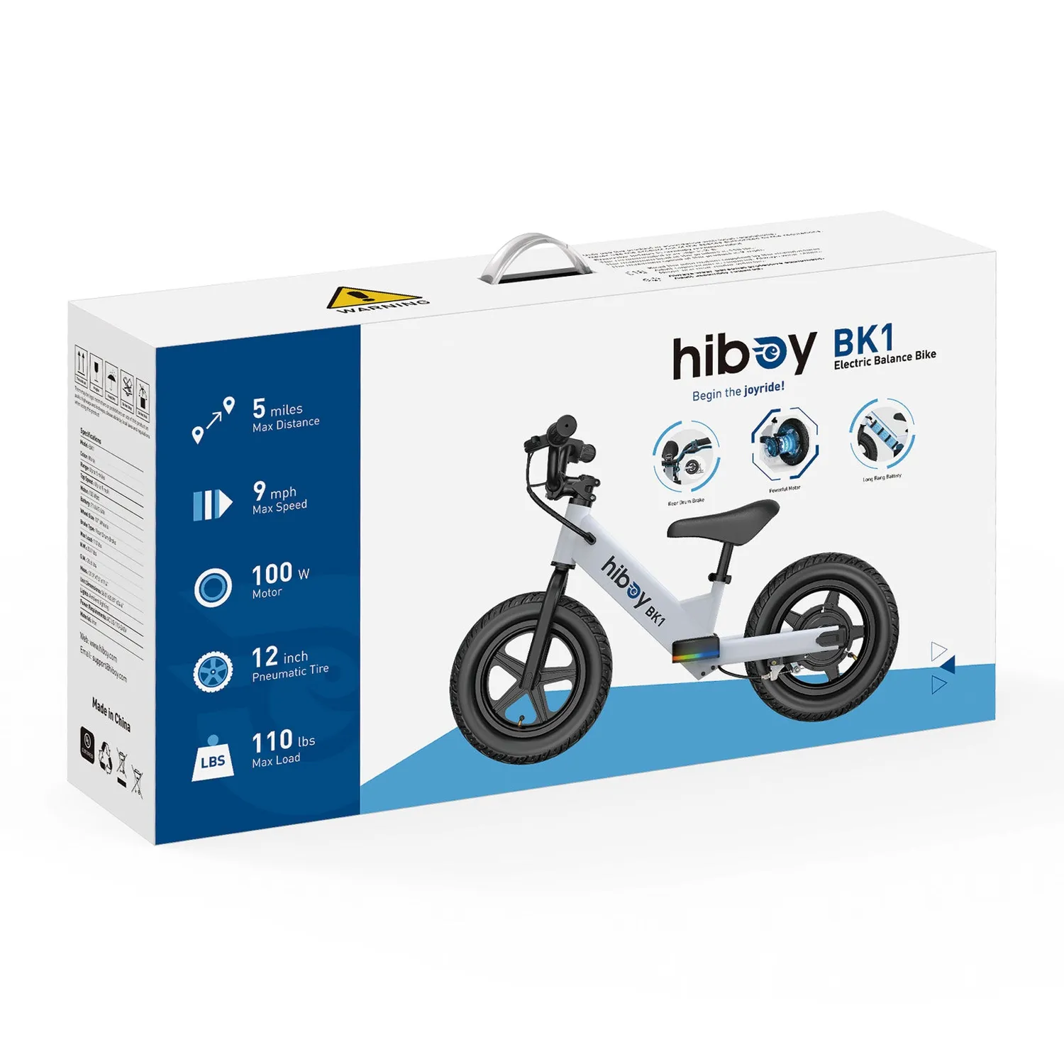Hiboy BK1 balanscykel el Svart 2-5 år
