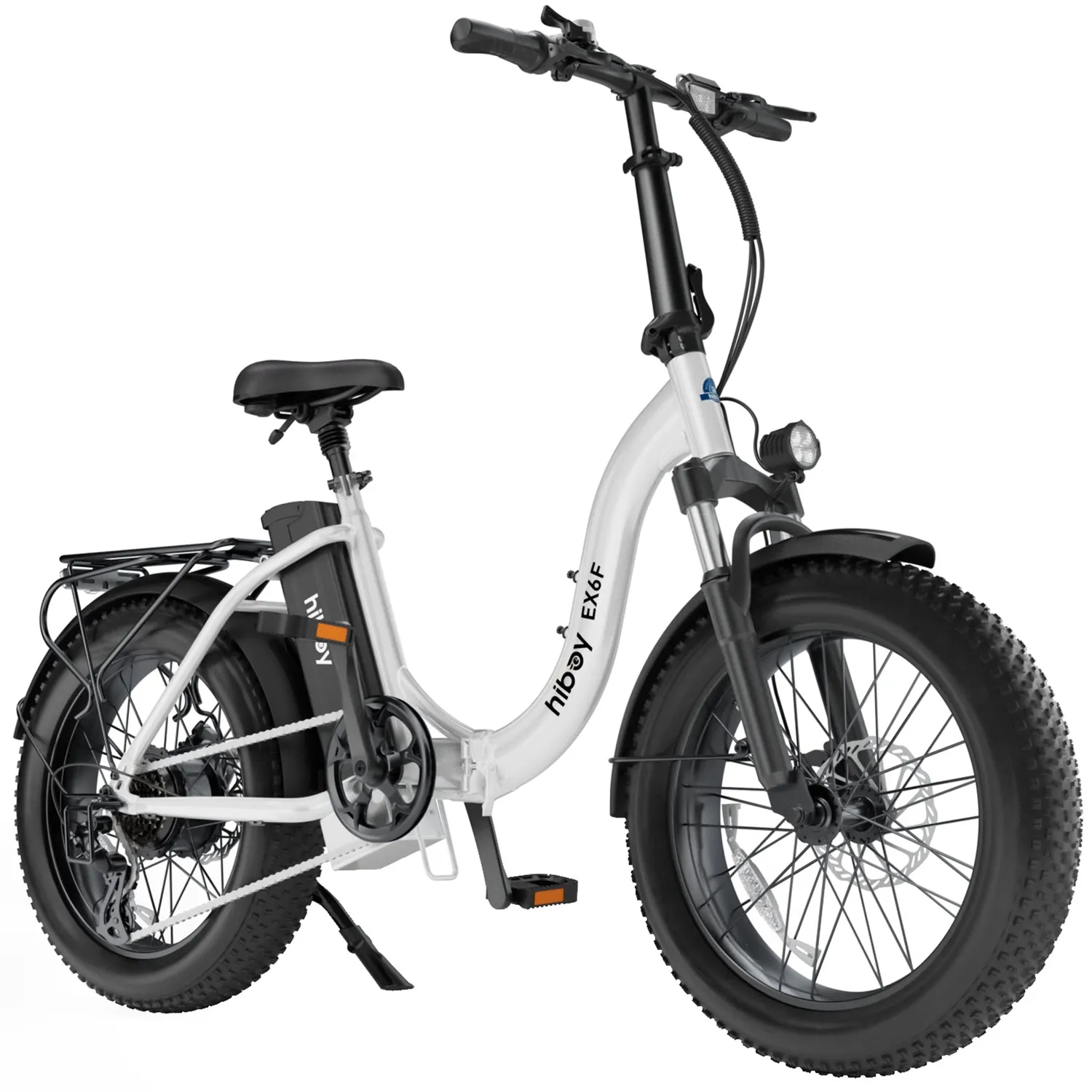 Hiboy EX6F vikbar elcykel marinblå låg ram