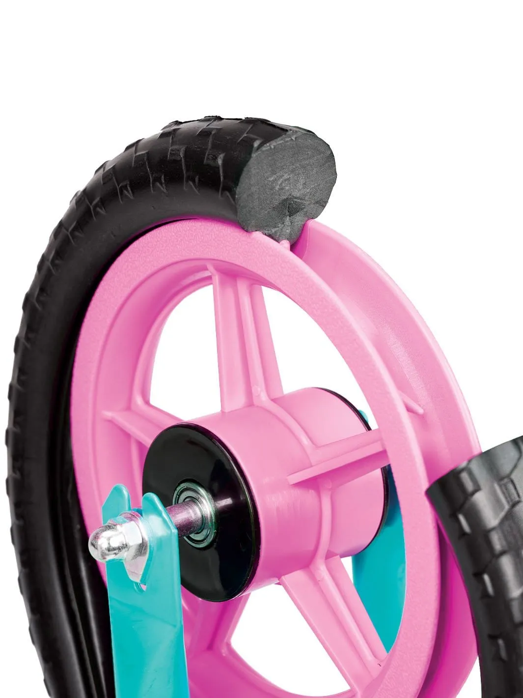 Zycom My 1st ZBike balanscykel med hjälm rosa-turkos lyshjul