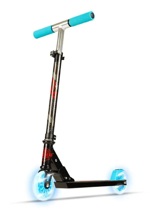 MGP Rize 100 sparkcykel svart blå med lysehjul från 3 år