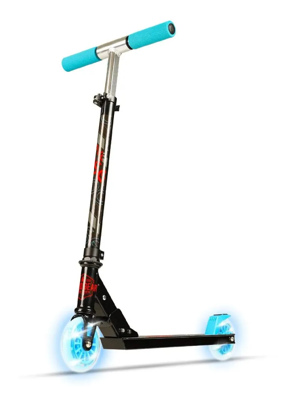 MGP Rize 100 sparkcykel svart blå med lysehjul från 3 år
