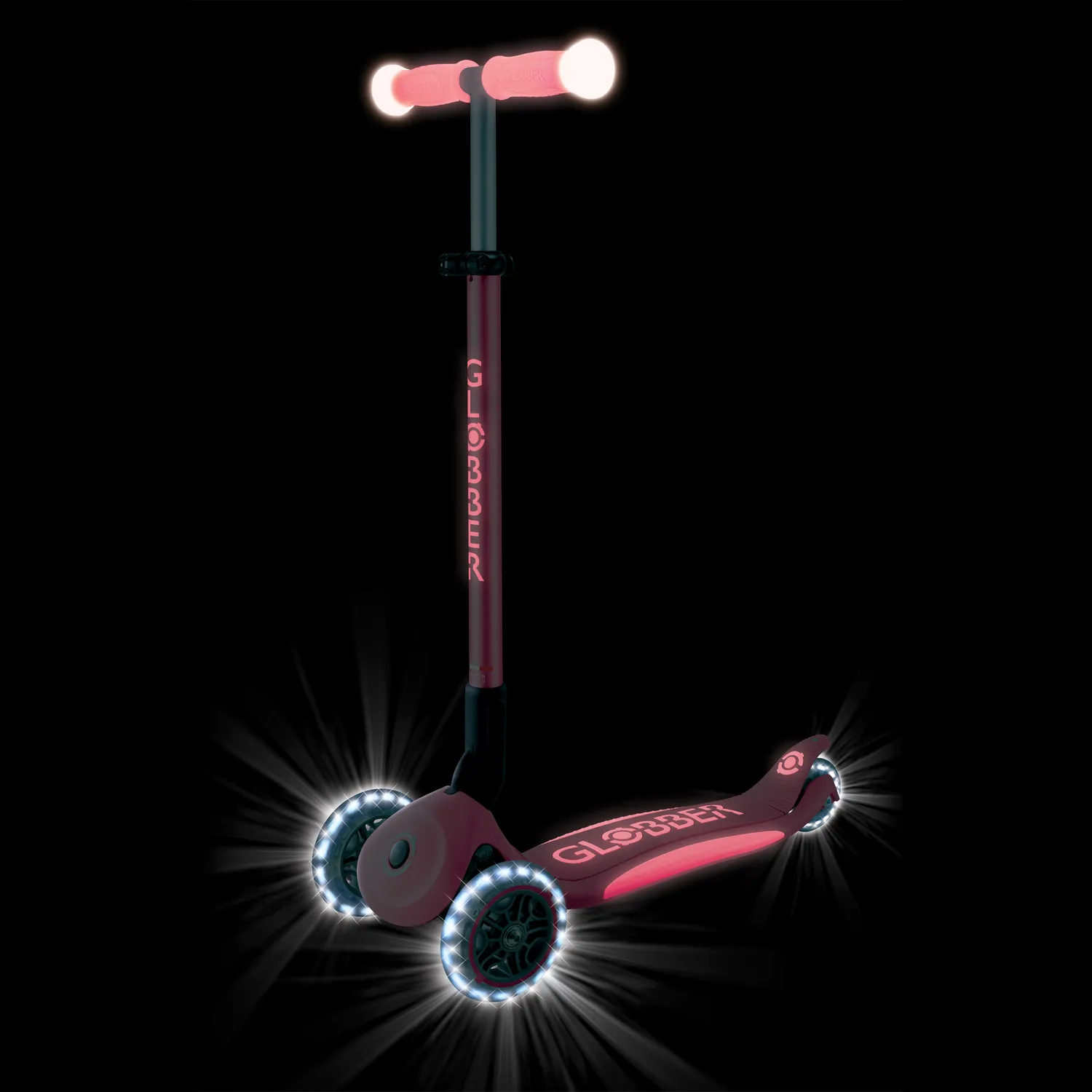 Globber Elite Lights Glow sparkcykel självlysande 3-hjul