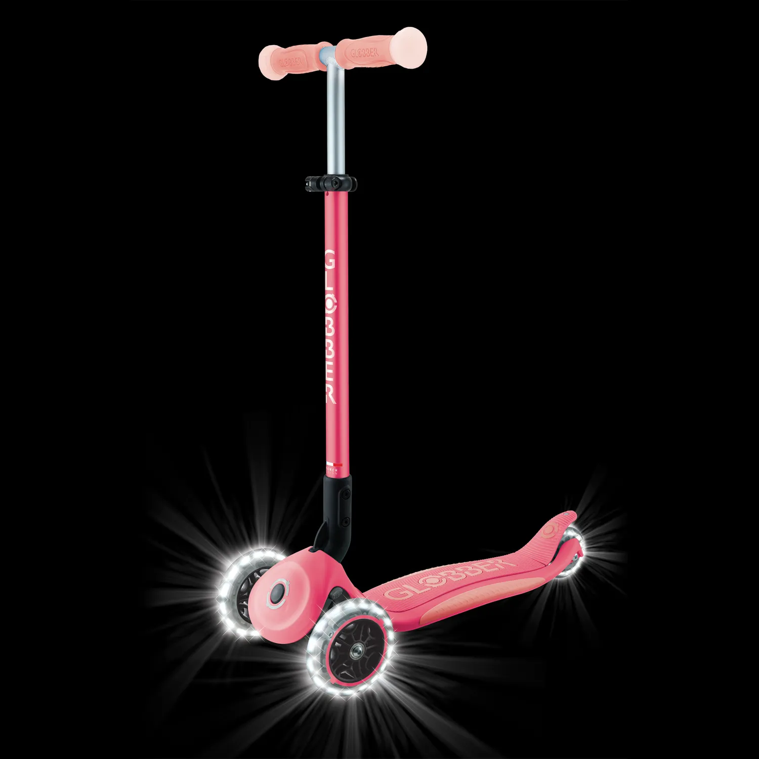 Globber Elite Lights Glow sparkcykel självlysande 3-hjul