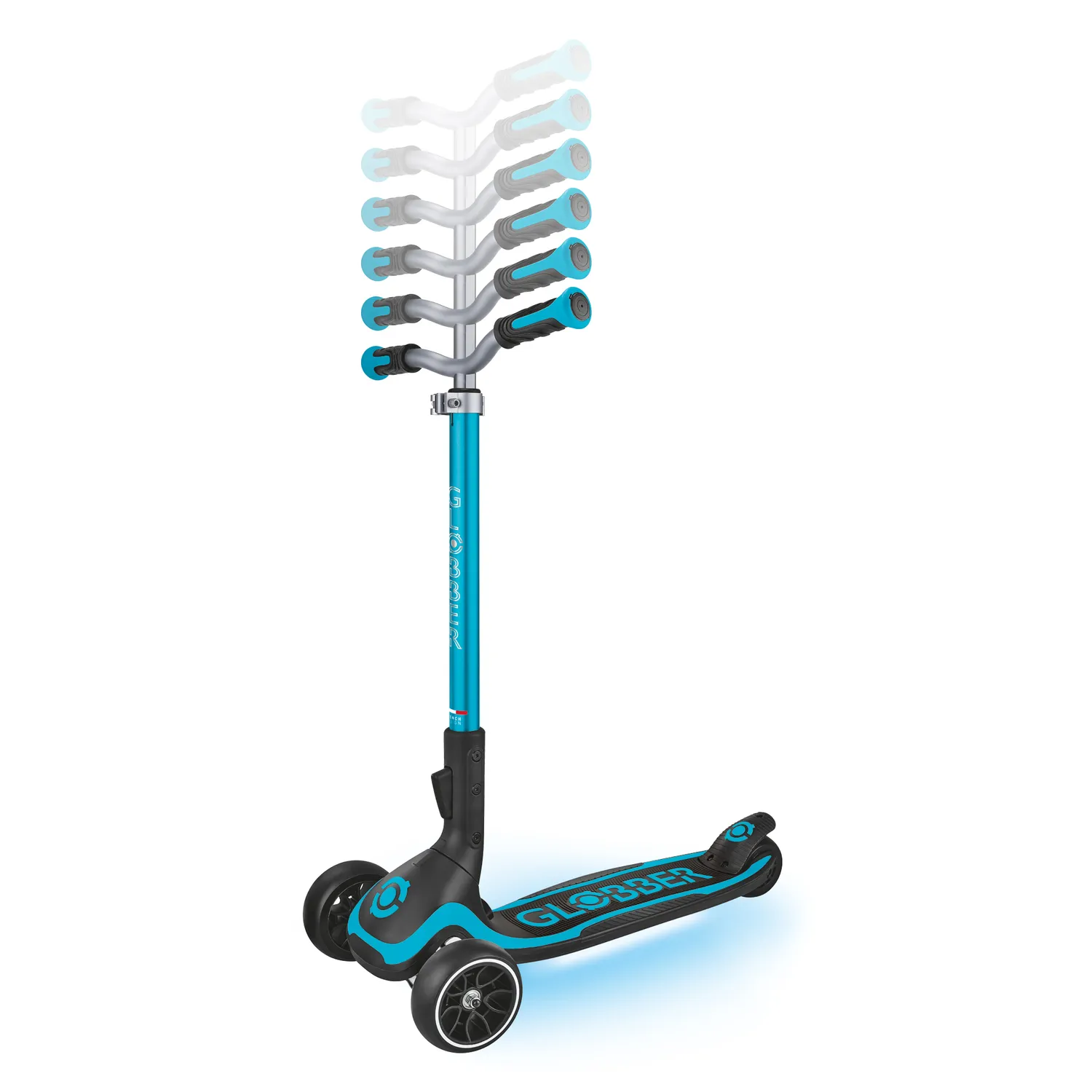 Globber Ultimum Lights trehjulig sparkcykel LED-däck
