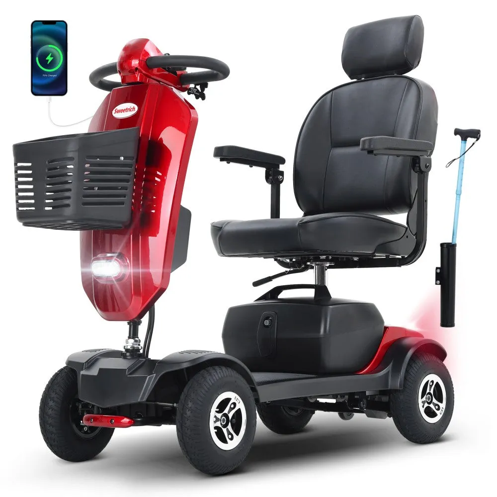 AOVO Max Plus promenadscooter blå 25 km räckvidd