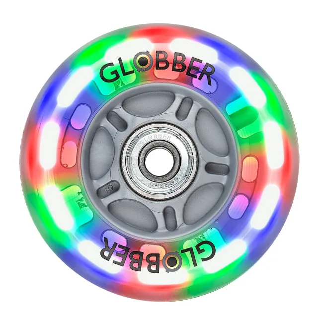 Globber 80mm bakhjul sparkcykel LED ABEC 9