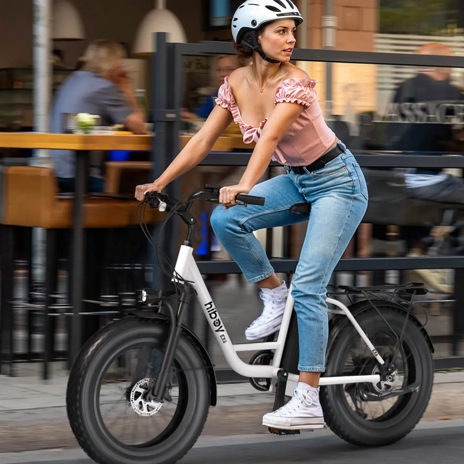 Hiboy EX6 elcykel lågt insteg fatbike