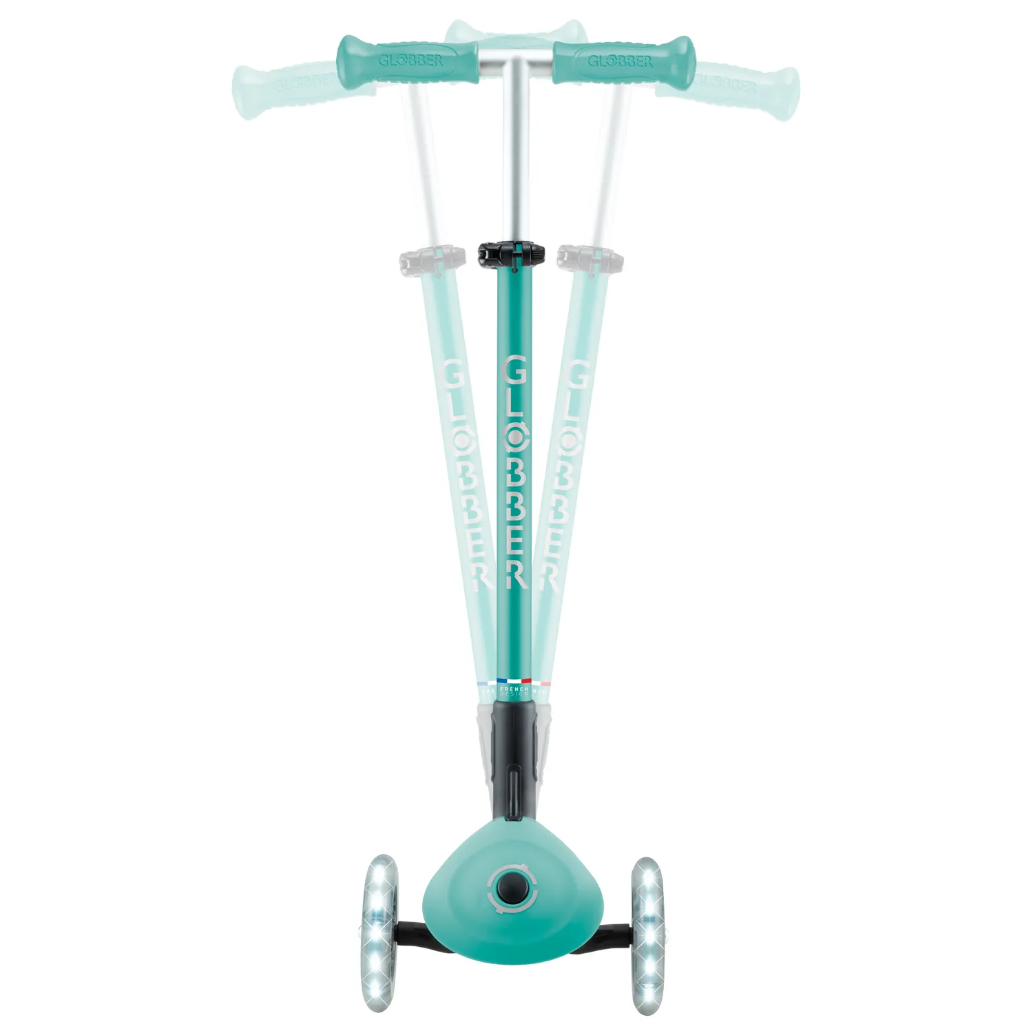 Globber Elite Lights sparkcykel barn 3-9 år lysande hjul