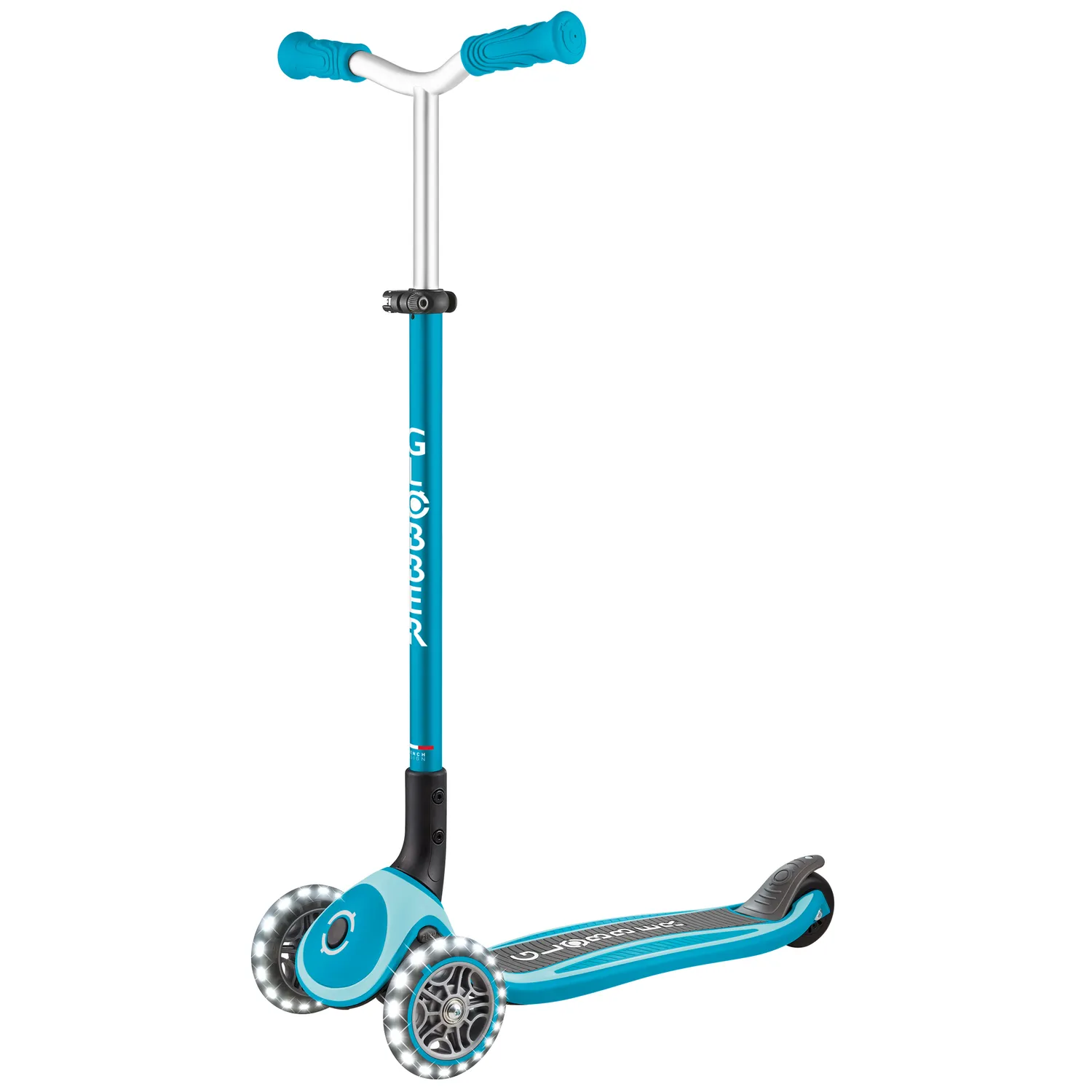 Globber Master Lights sparkcykel bred EVA tonåring