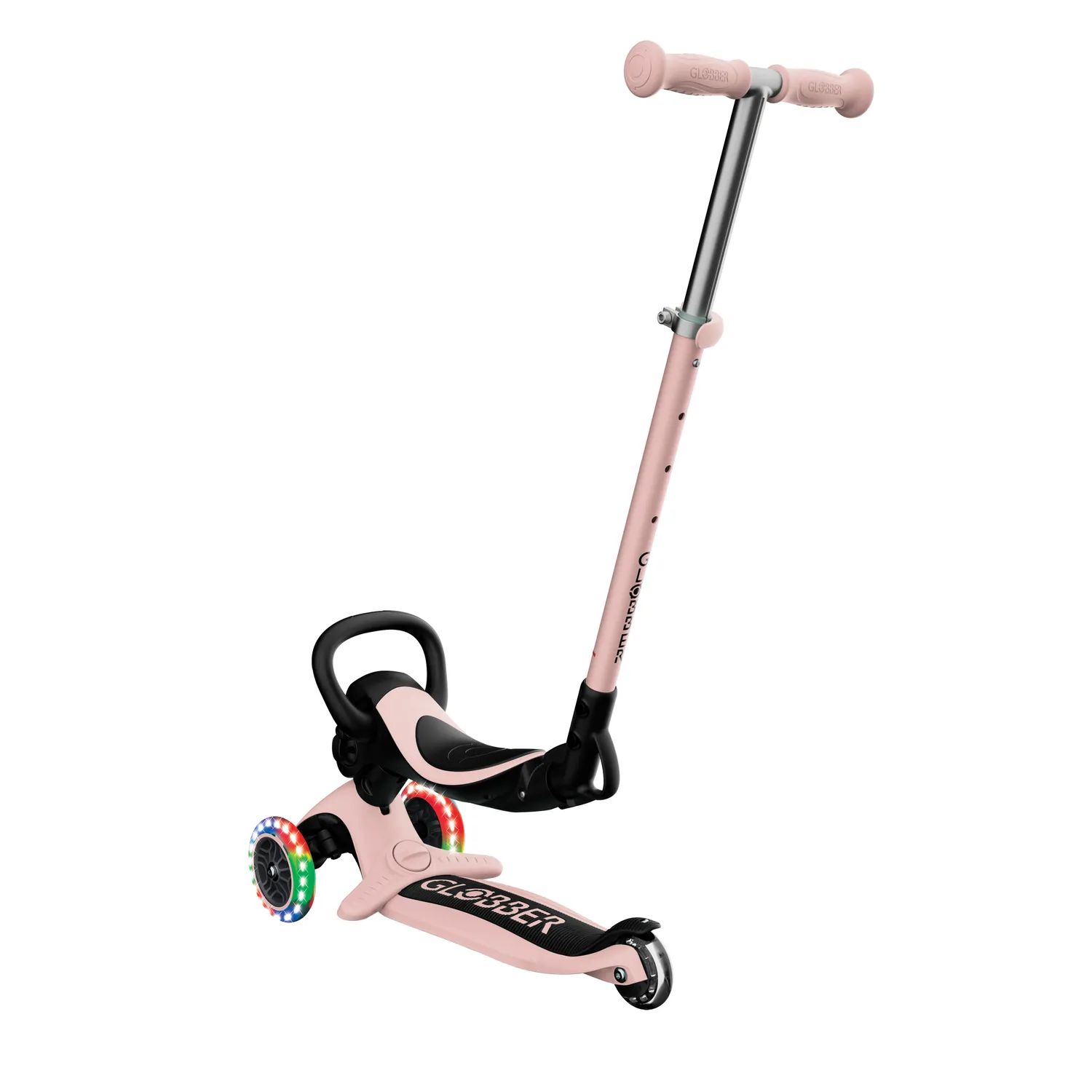 Globber GO-UP Flip Lights sparkcykel 3in1 sadel