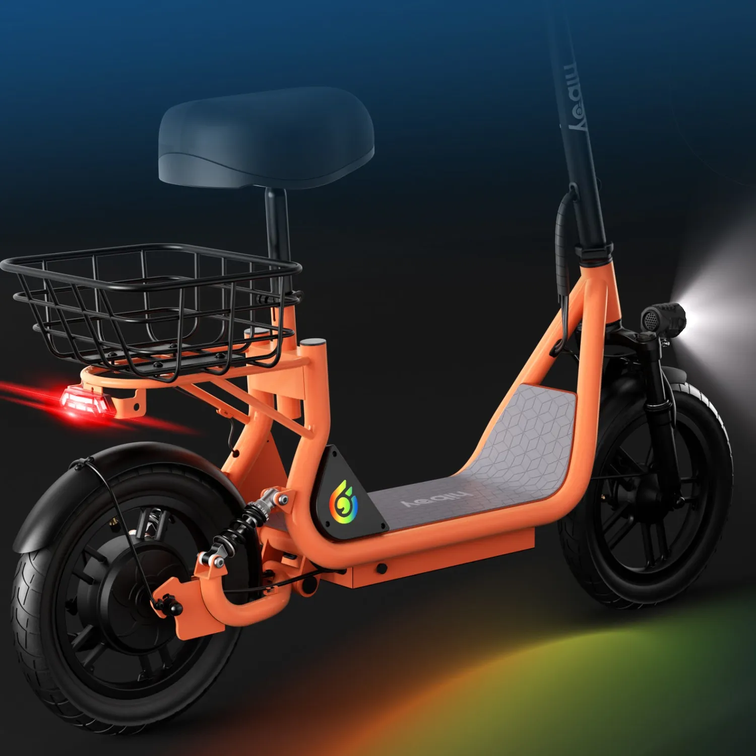 Hiboy Q2 elscooter med sadel vuxen orange