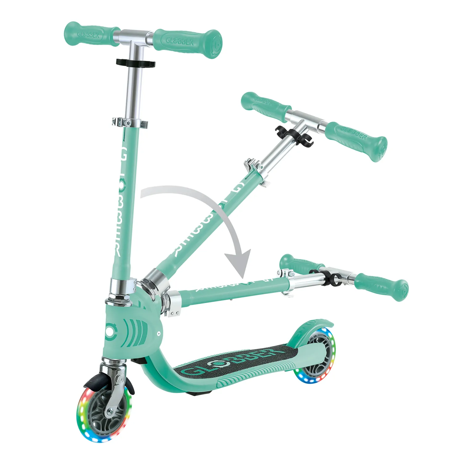 Globber Flow Foldable Junior Lights sparkcykel 2-hjul