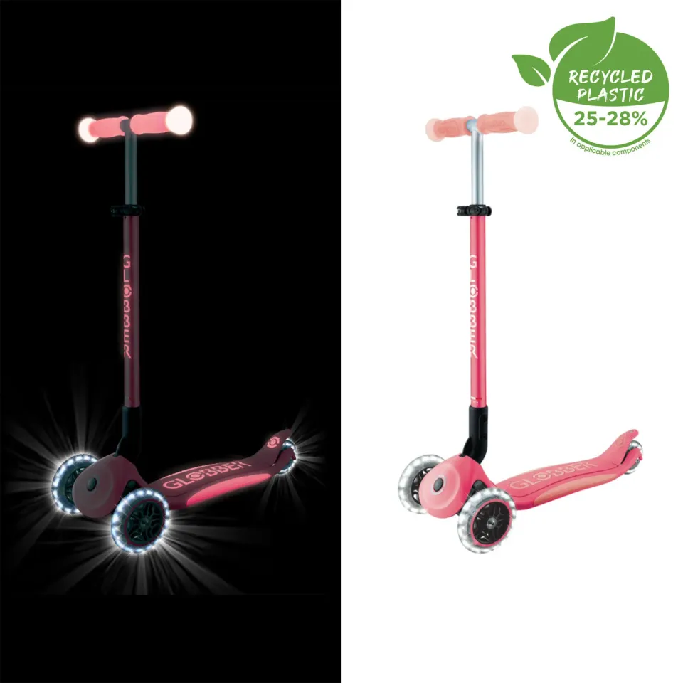 Globber Elite Lights Glow sparkcykel självlysande 3-hjul