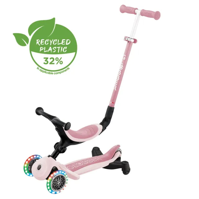Globber Go Up Active Lights 360 sparkcykel föräldrastyr