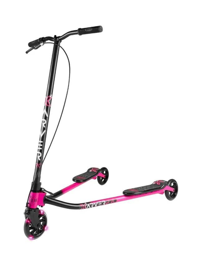 Madd Gear X-Karver Pro 3-in-1 sparkcykel svart rosa lysande