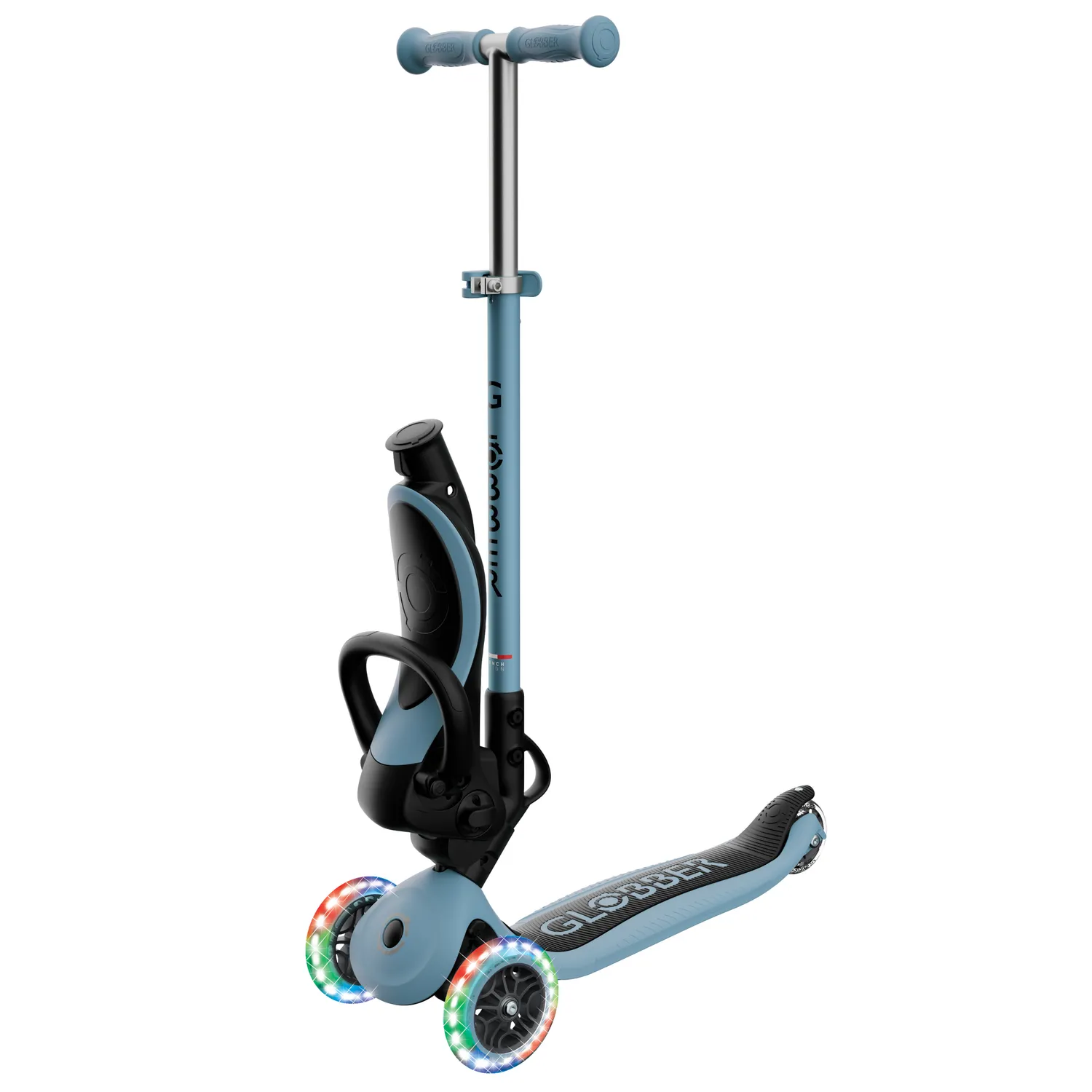 Globber Go Up Flip Lights 360 sparkcykel med sits 3-i-1