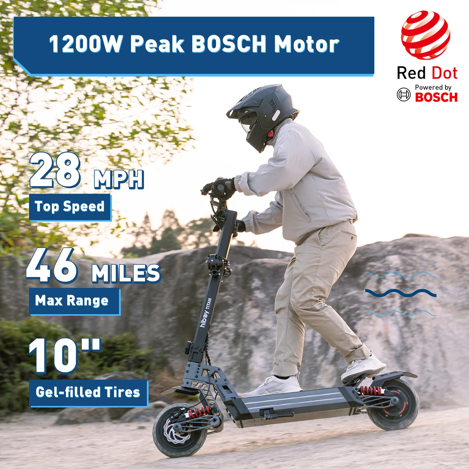 Hiboy TITAN elscooter 2026 terräng 1200W