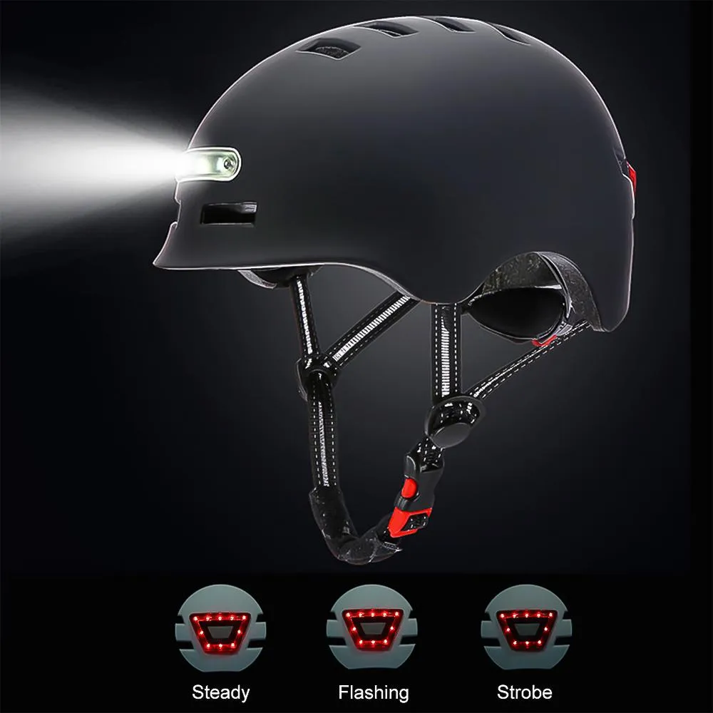 AOVO LED cykelhjälm L 58-61 cm med lampa