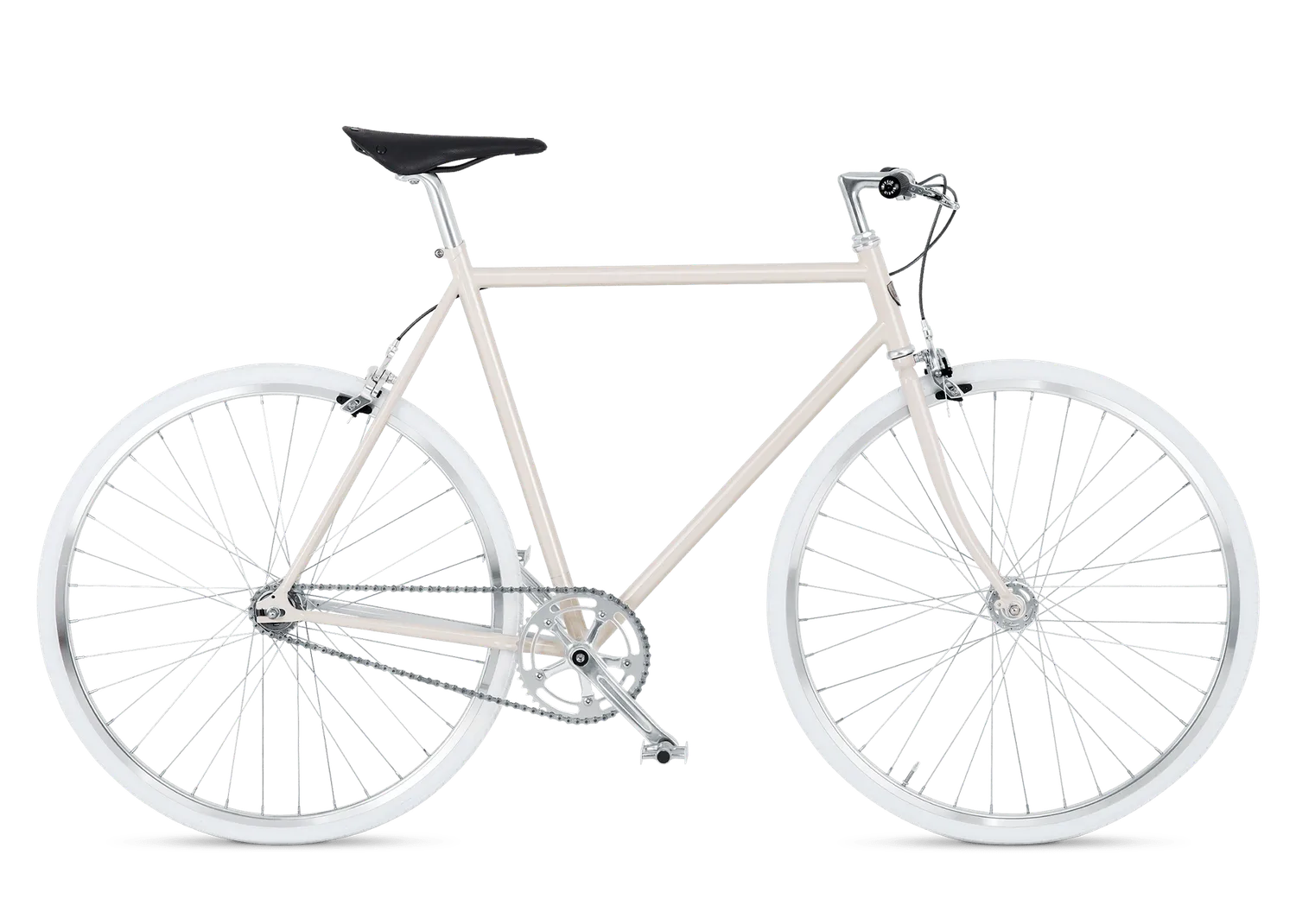 BikeID Diamond Singlespeed cykel Pale Beige kedja