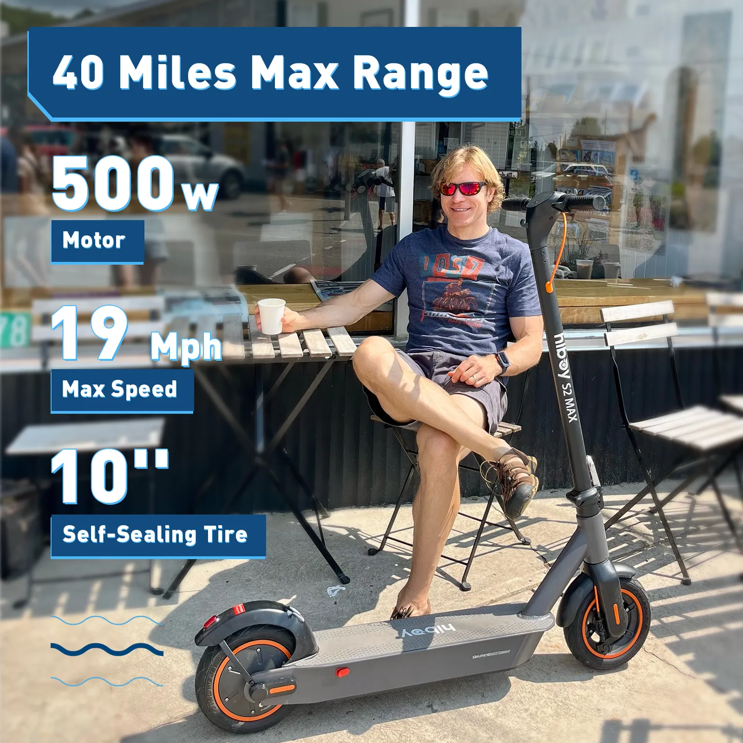 Hiboy S2 MAX elsparkcykel 64 km räckvidd