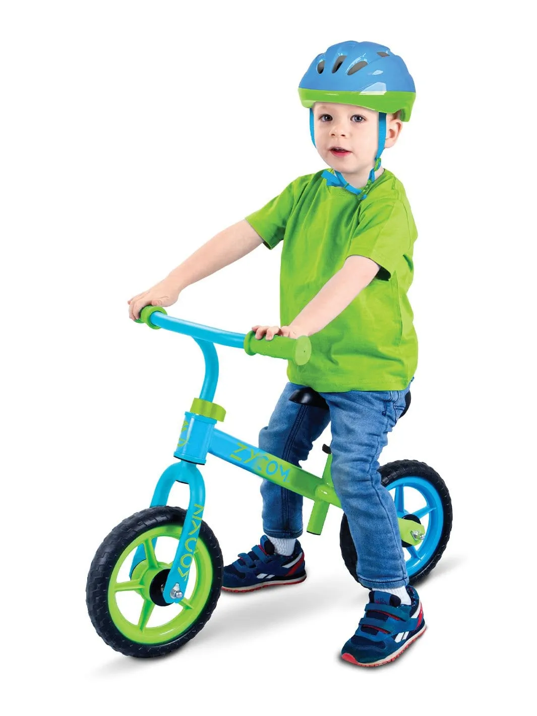 Zycom My 1st ZBike balanscykel med hjälm blå-grön lyshjul