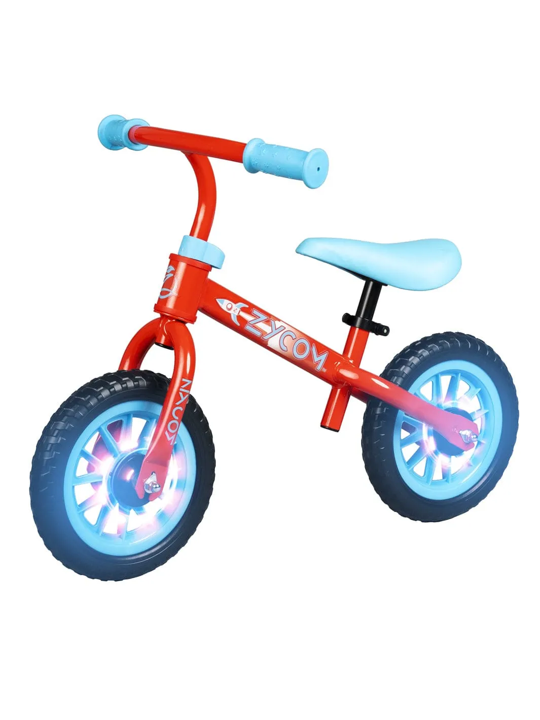 Zycom ZBike Light-Up balanscykel röd blå med hjälm