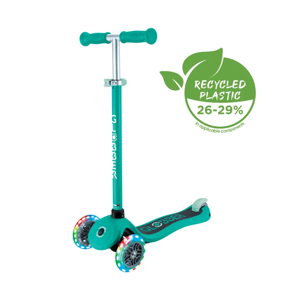 Globber Primo Lights sparkcykel 3-hjulig lysande hjul