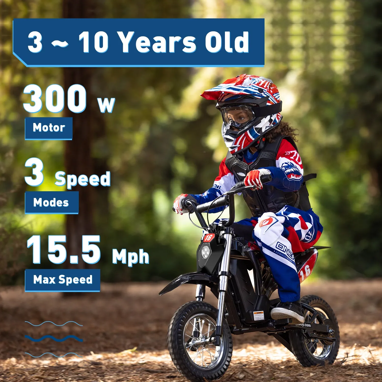 Hiboy DK1 eldirtbike barn 3–10 år