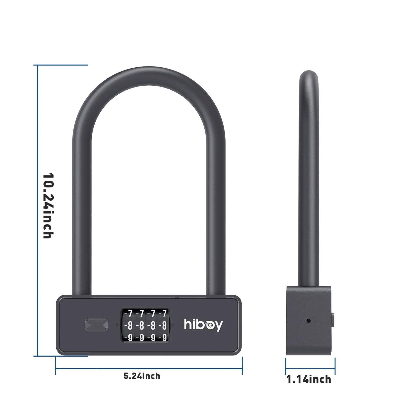 Hiboy Combination bygellås kodlås 14 mm