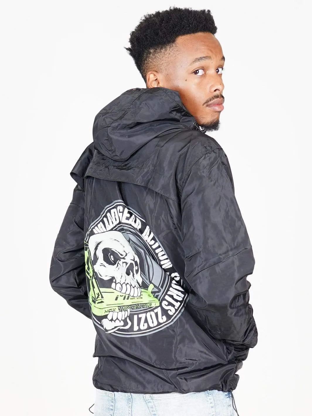MGP Windbreaker vindjacka svart med luva lätt