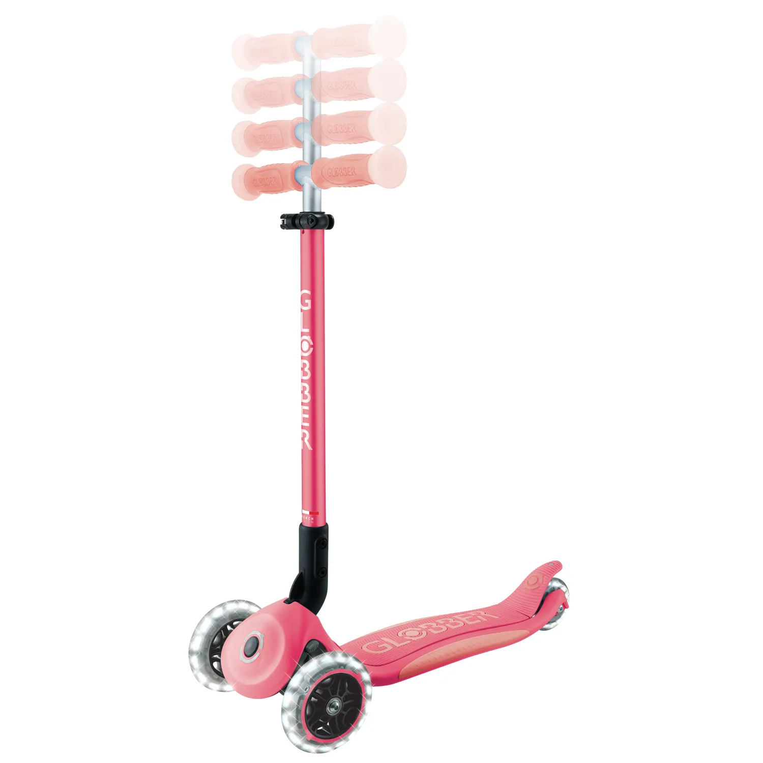 Globber Elite Lights Glow sparkcykel självlysande 3-hjul
