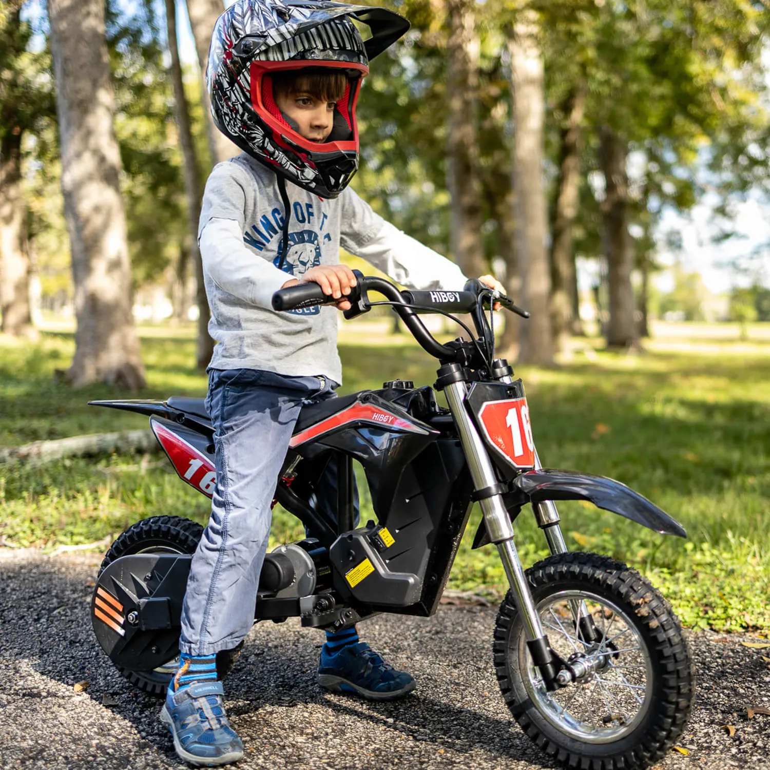 Hiboy DK1 eldirtcykel renoverad röd slitstark