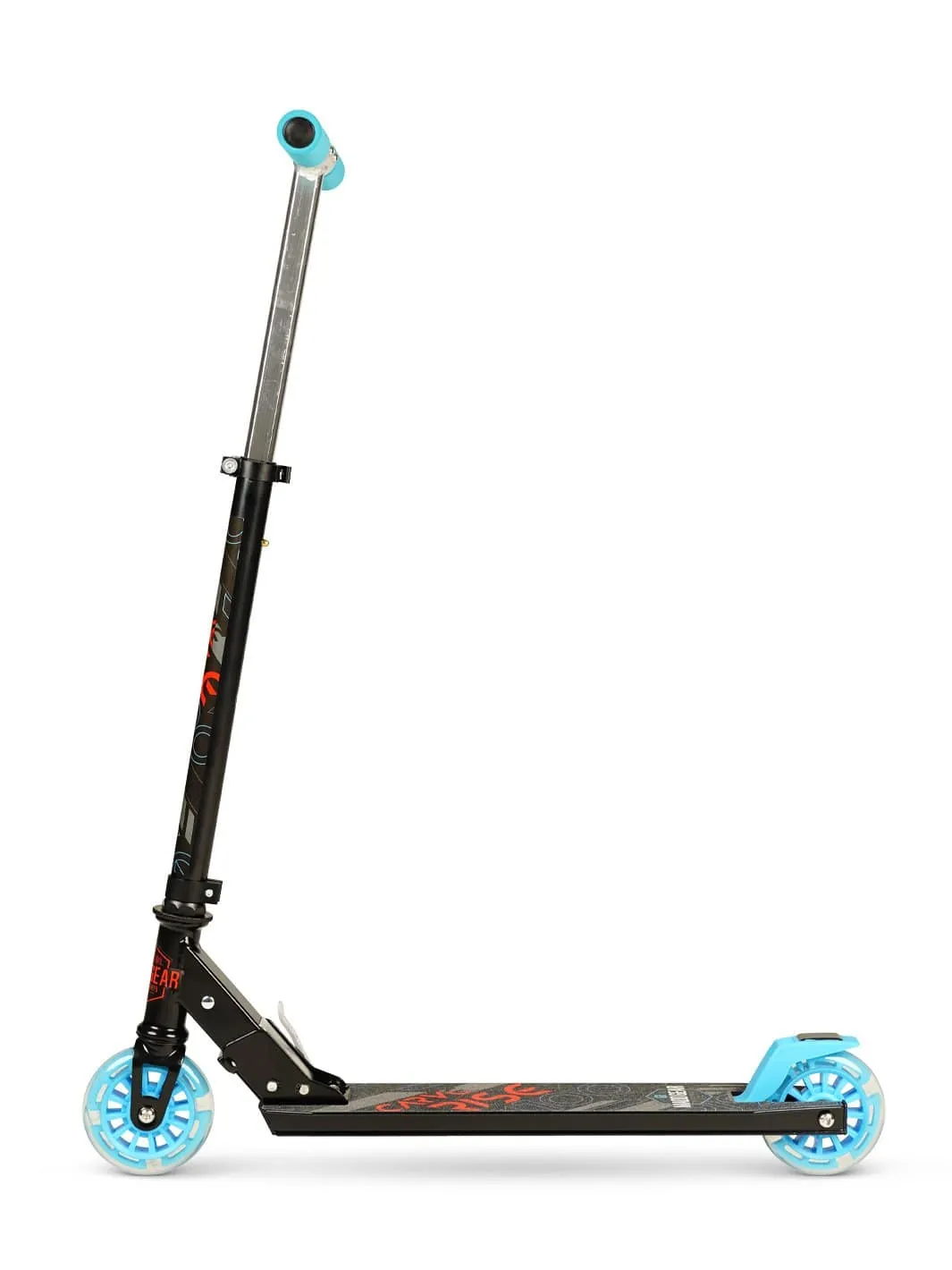 MGP Rize 100 sparkcykel svart blå med lysehjul från 3 år