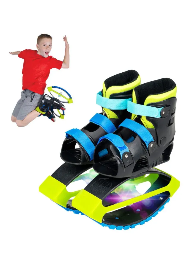 Madd Gear Boost Boots Light-Up studsskor blå-lime justerbara