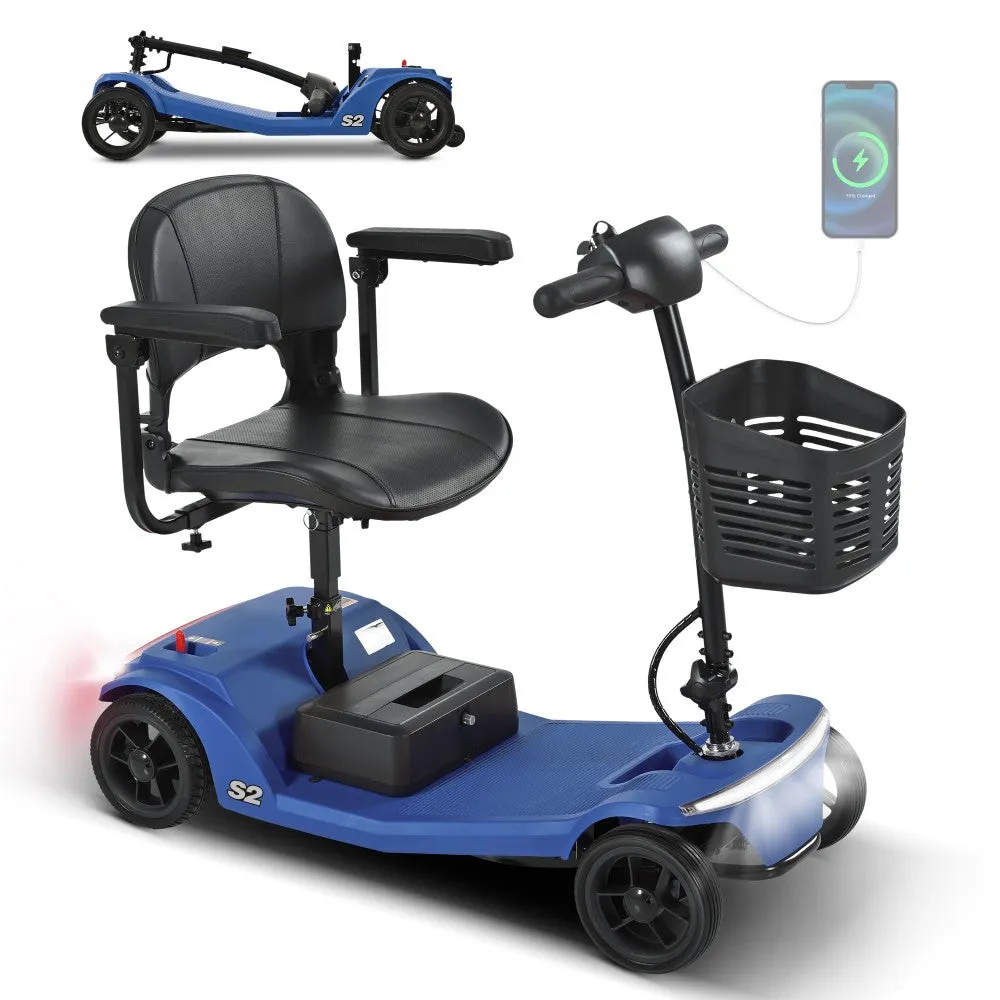 AOVO S2 elscooter svart hopfällbar promenad