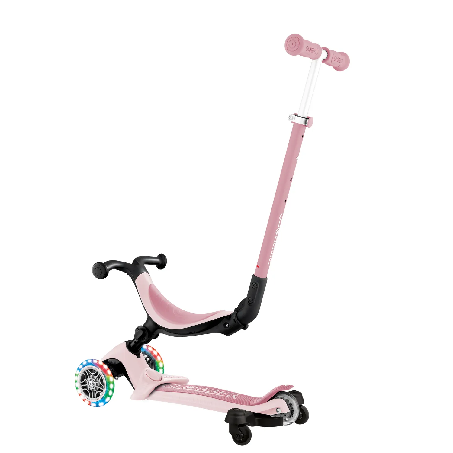 Globber Go Up Active Lights 360 sparkcykel föräldrastyr