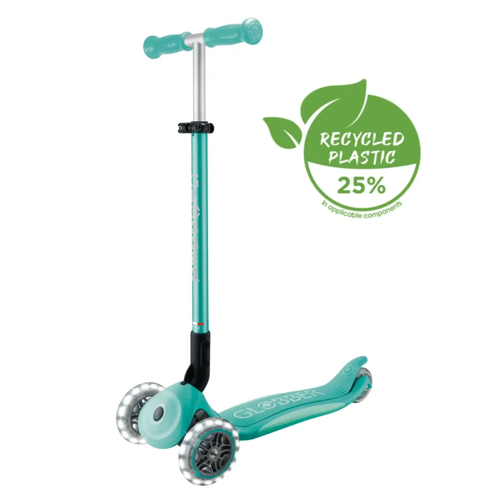 Globber Elite Lights sparkcykel barn 3-9 år lysande hjul