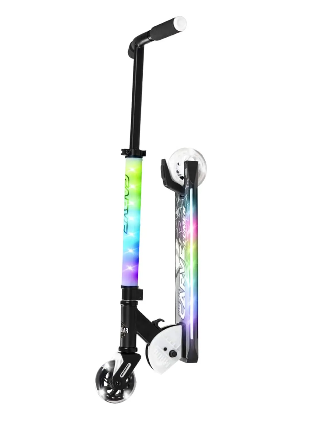 Madd Gear Carve Lumen sparkcykel med ljus hopfällbar