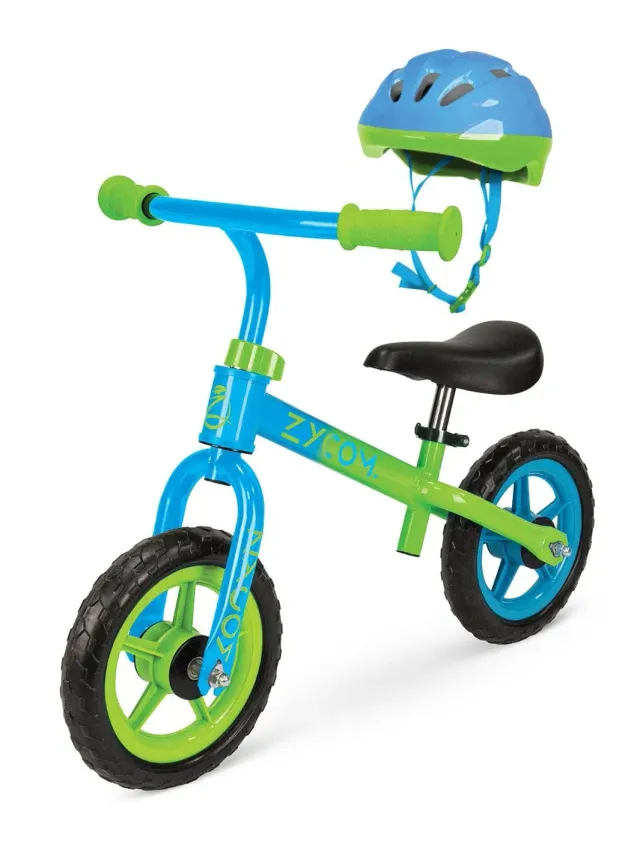 Zycom My 1st ZBike balanscykel med hjälm blå-grön lyshjul